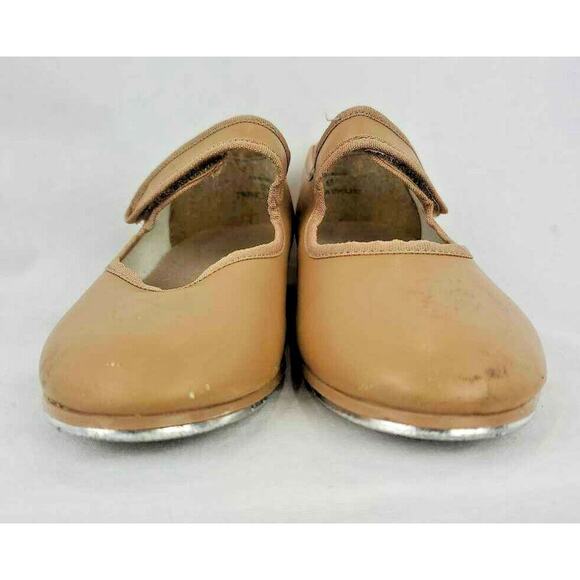 Theatrical Mary Jane Tap Shoes Beige Leather Made in Italy Girls Size 13 W - Picture 2 of 11